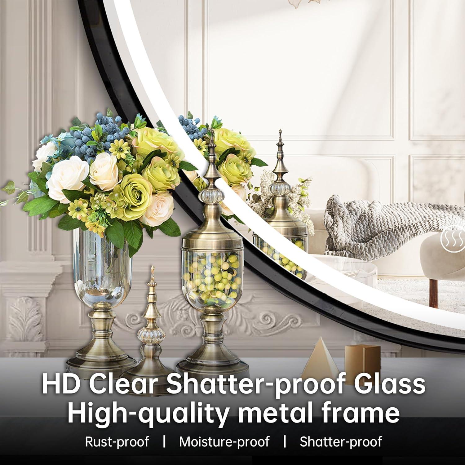 Espejo de Baño LED Habison 61 cm Redondo con Luz y Anti-Vaho