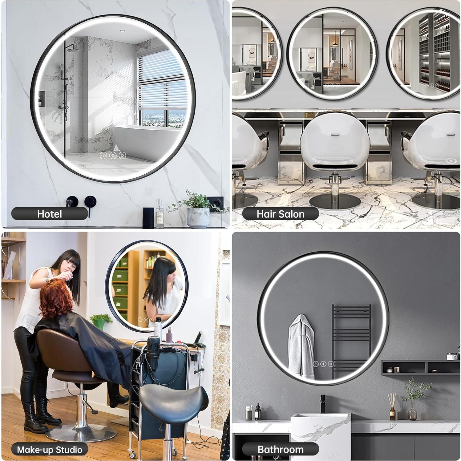 Espejo de Baño LED Habison 61 cm Redondo con Luz y Anti-Vaho