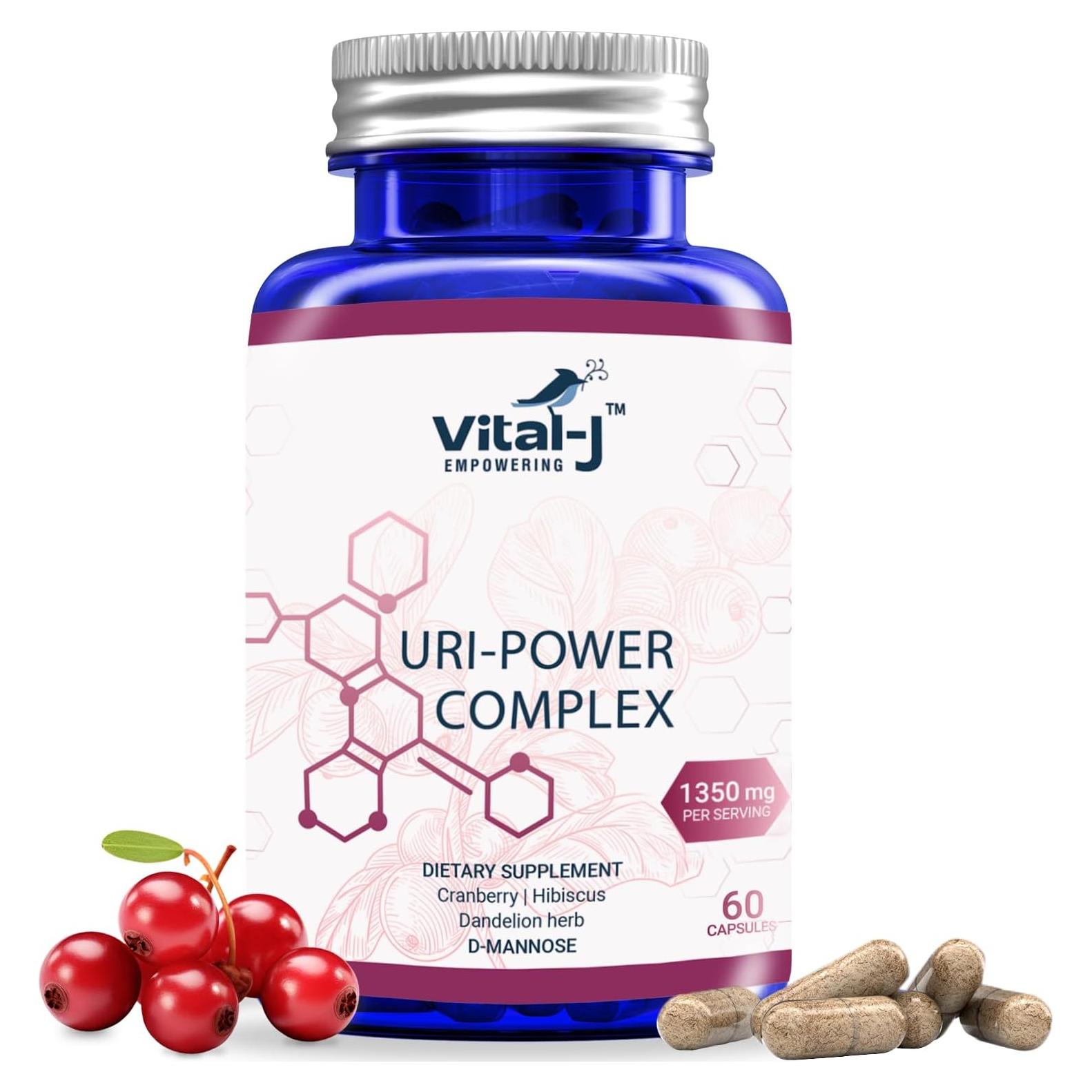 Suplemento Urinario Vital-J 1350mg - D-Manosa, Arándano, Hibisco