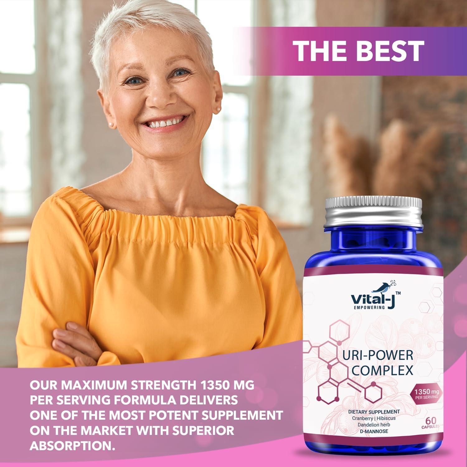 Suplemento Urinario Vital-J 1350mg - D-Manosa, Arándano, Hibisco