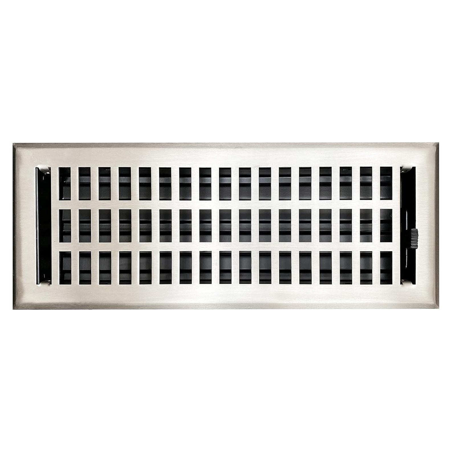 Cubierta de Ventilación de Piso Tiara 10.16x30.48 cm Níquel