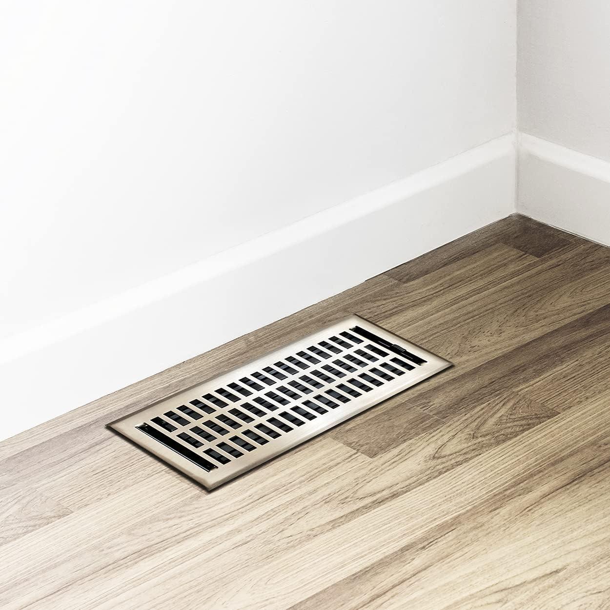 Cubierta de Ventilación de Piso Tiara 10.16x30.48 cm Níquel