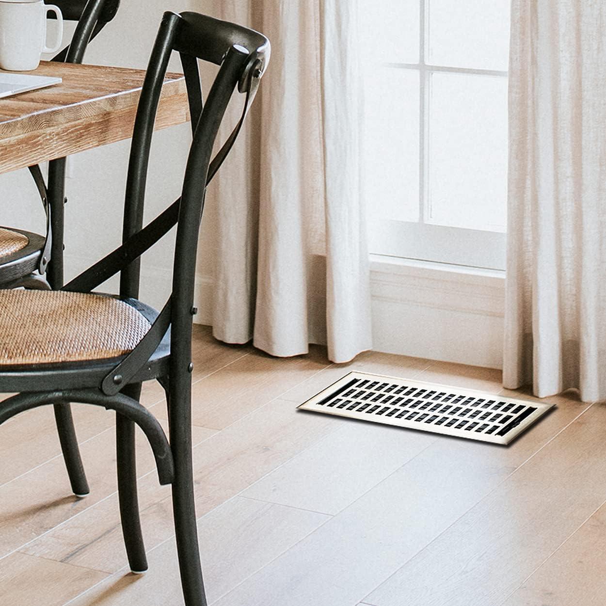 Cubierta de Ventilación de Piso Tiara 10.16x30.48 cm Níquel