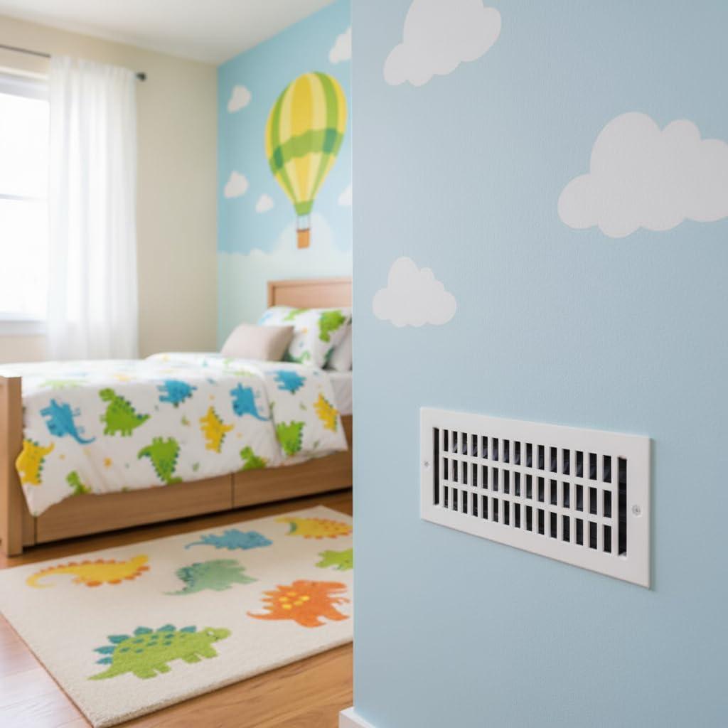 Cubierta de Ventilación de Techo y Pared Tiara 10x30 cm Blanco