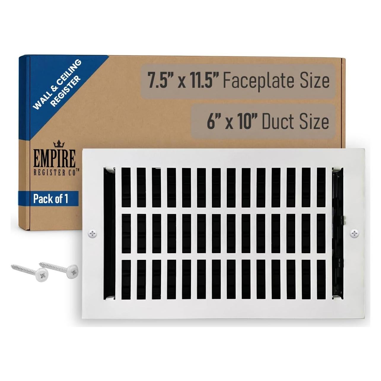 Cubierta de Ventilación Empire Register Co 15x25 cm Blanco