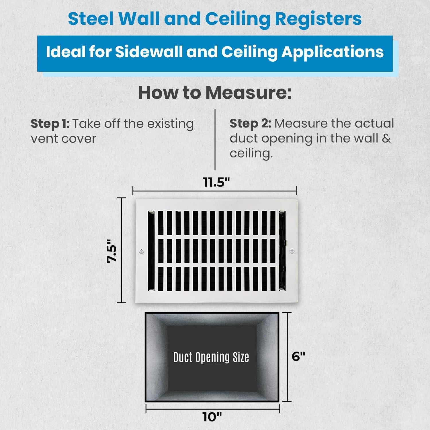 Cubierta de Ventilación Empire Register Co 15x25 cm Blanco