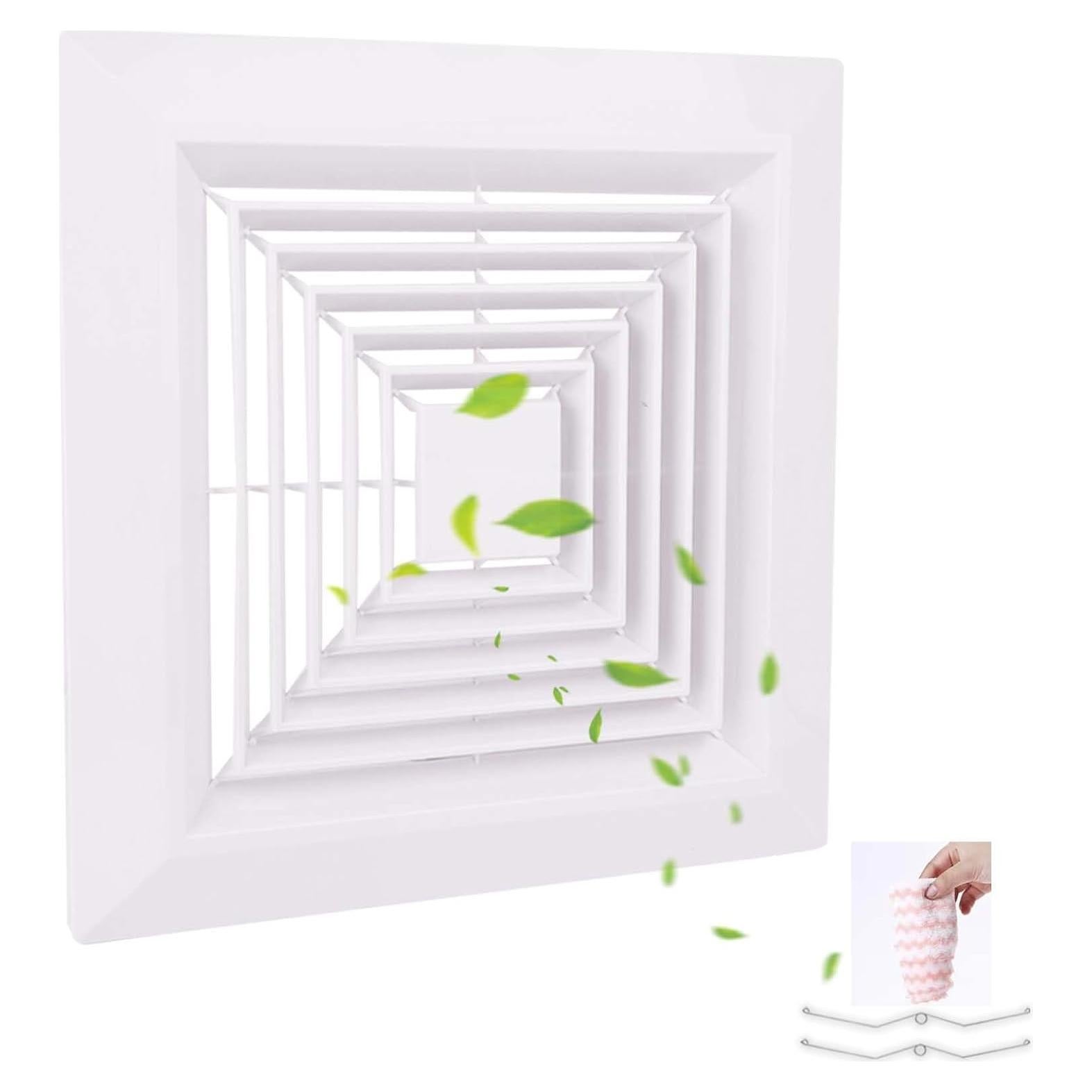 Cubierta de Ventilador de Escape TIHCXNY 9" x 9" Blanco