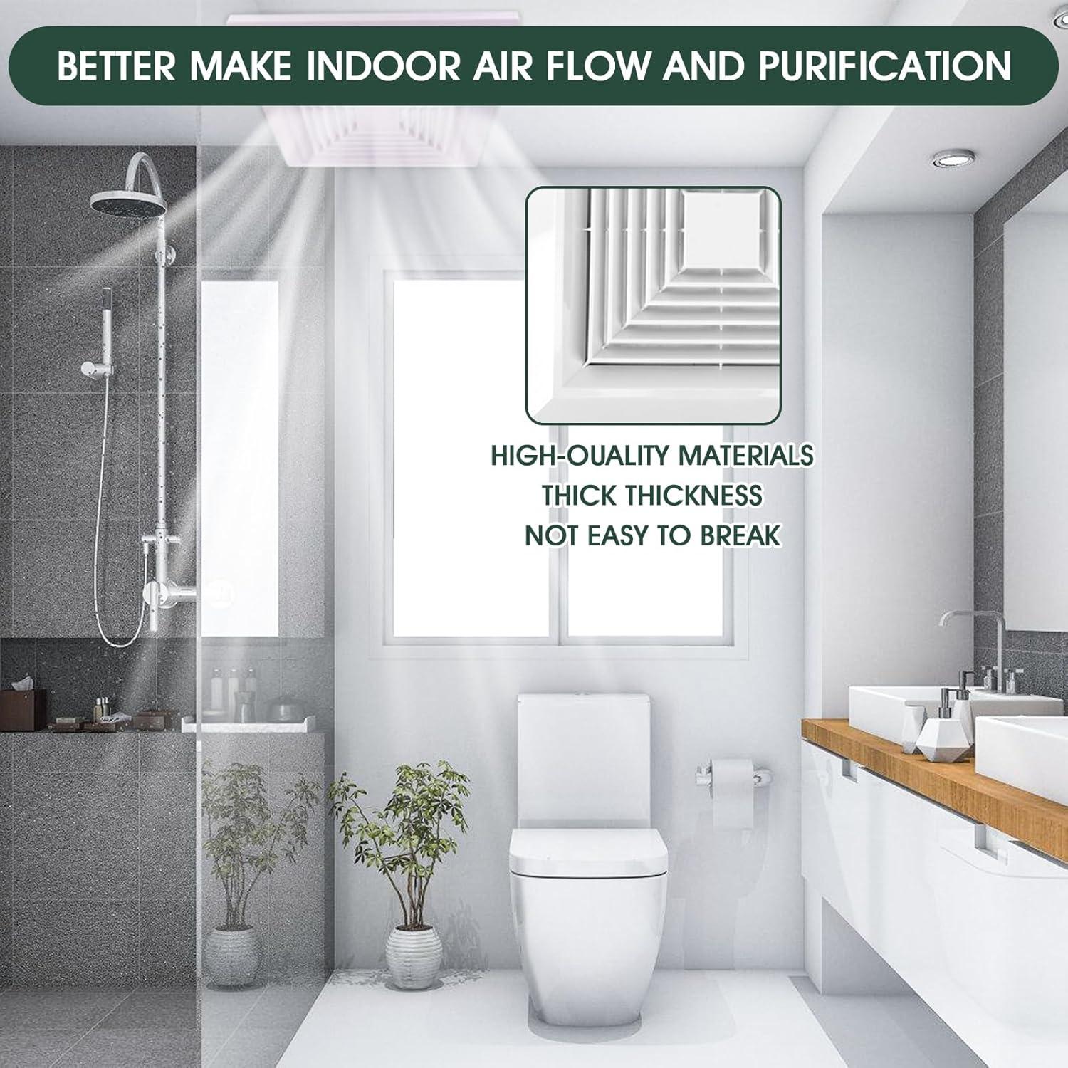 Cubierta de Ventilador de Escape TIHCXNY 9" x 9" Blanco