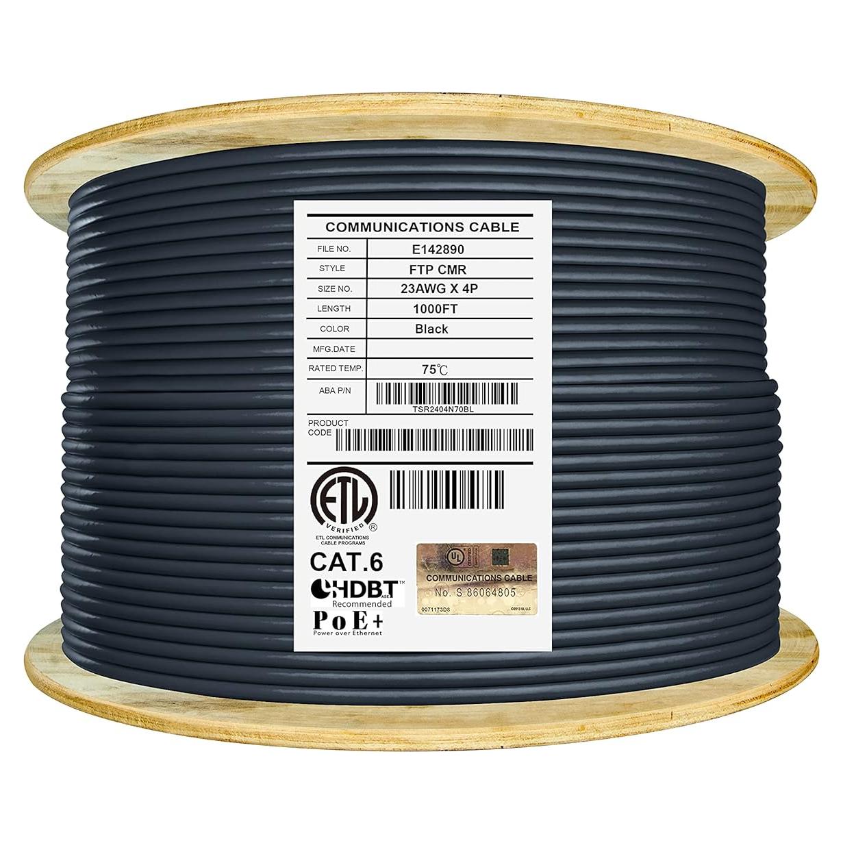 Cable Riser Blindado Cat6 Elite Infinity 1000 pies 550MHz