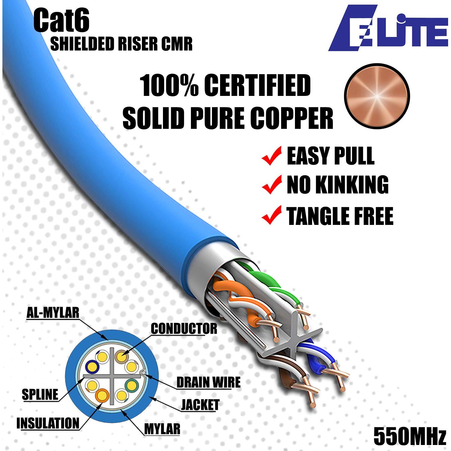 Cable Riser Blindado Cat6 Elite Infinity 1000 pies 550MHz