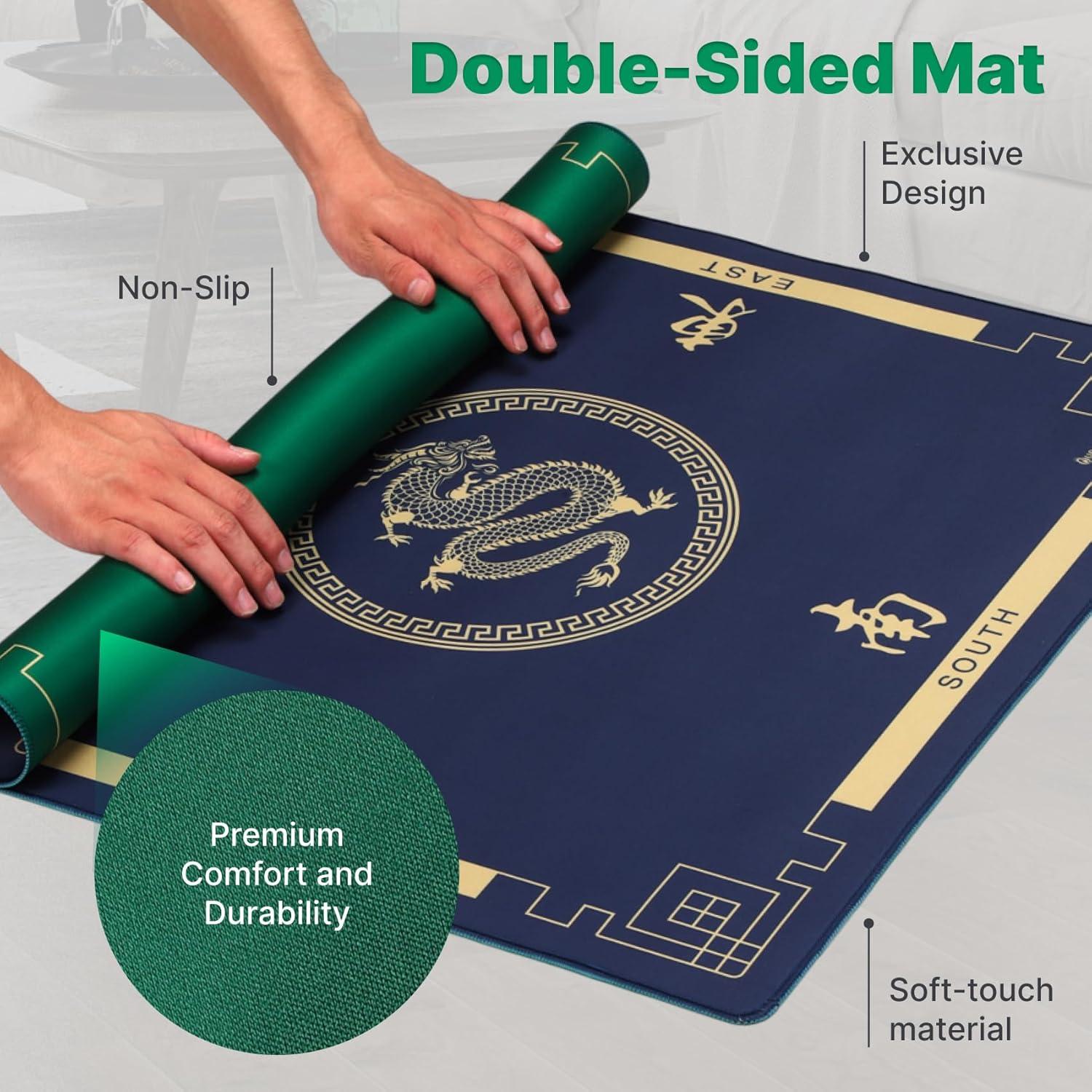 Mesa de Juego Plegable Queensell 89 cm con Tapete Doble Cara