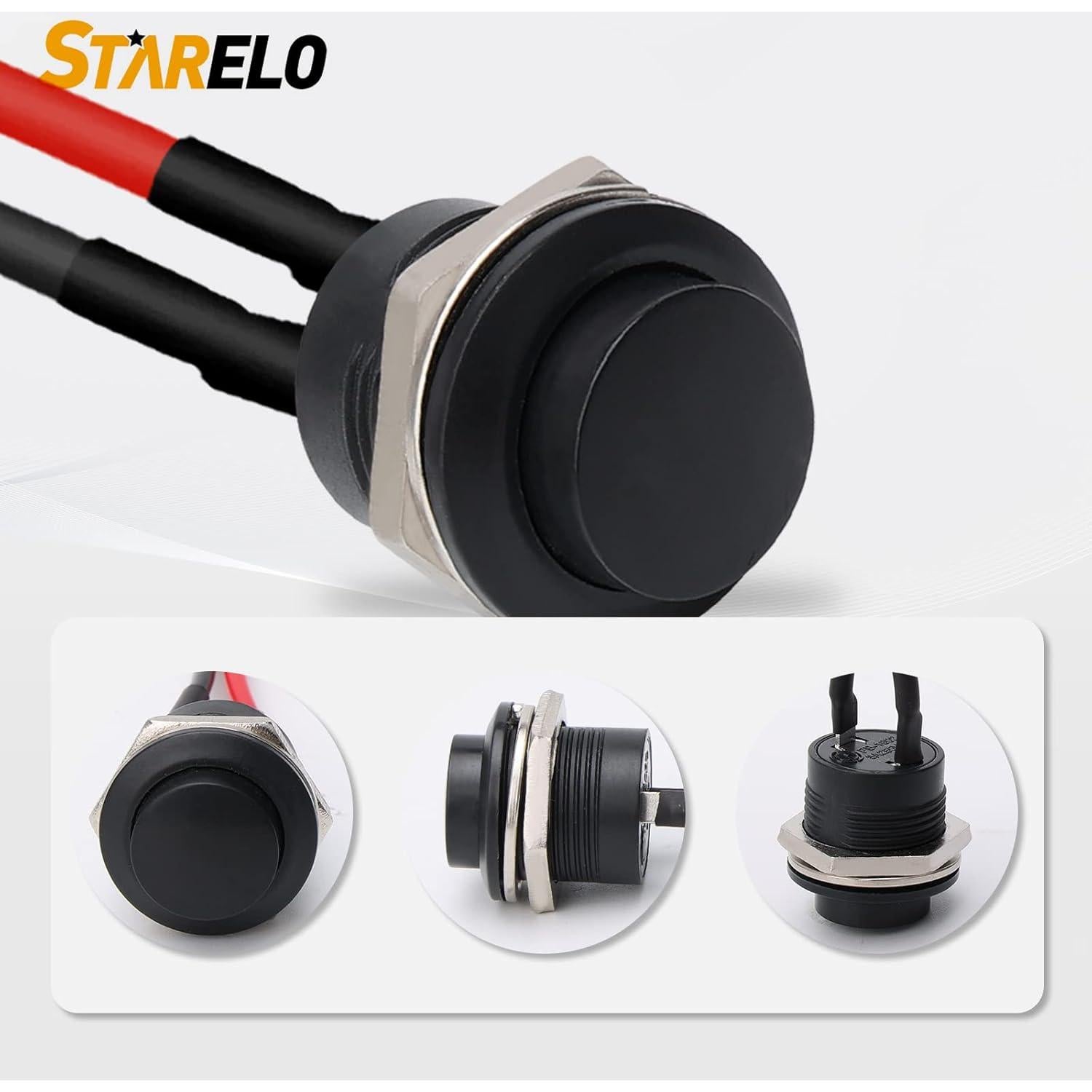 Interruptor de Botón Redondo STARELO R13-507 16mm 5PCS