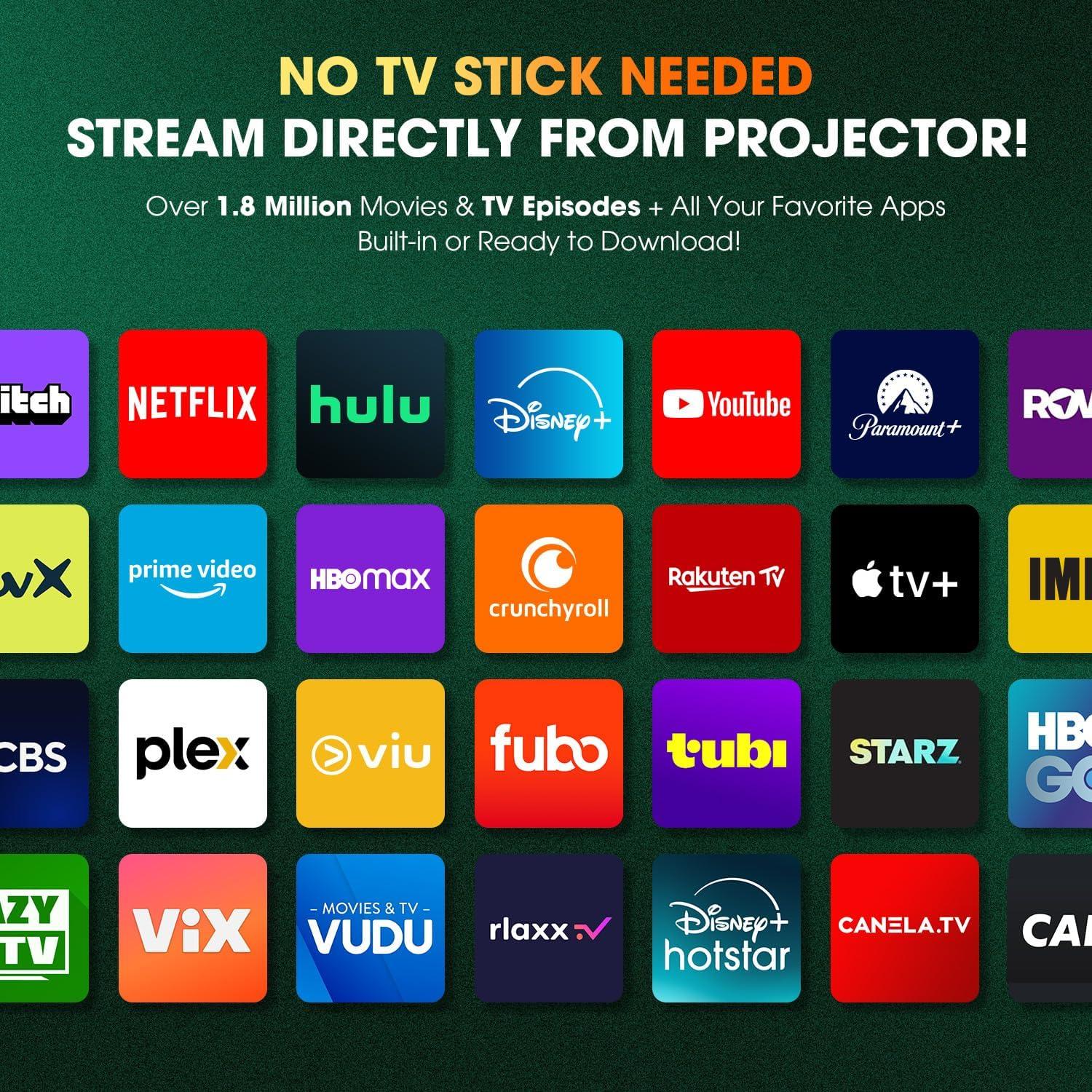 Proyector Inteligente DBPOWER E2 4K con WiFi y Bluetooth