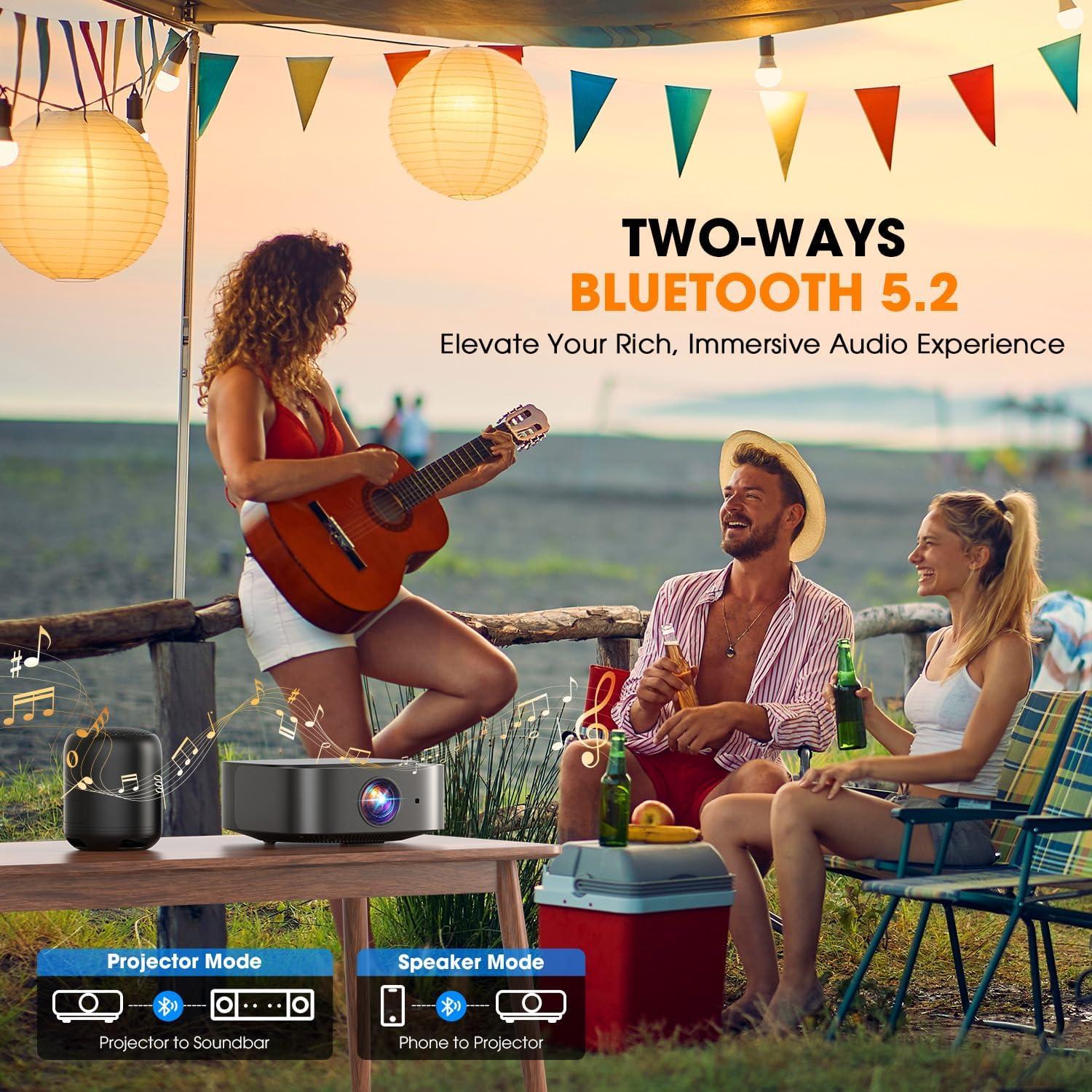 Proyector Inteligente DBPOWER E2 4K con WiFi y Bluetooth