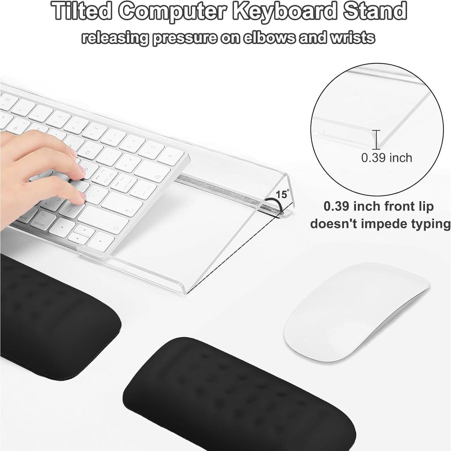 Soporte Ergonómico para Teclado y Reposamuñecas Mosiso Negro