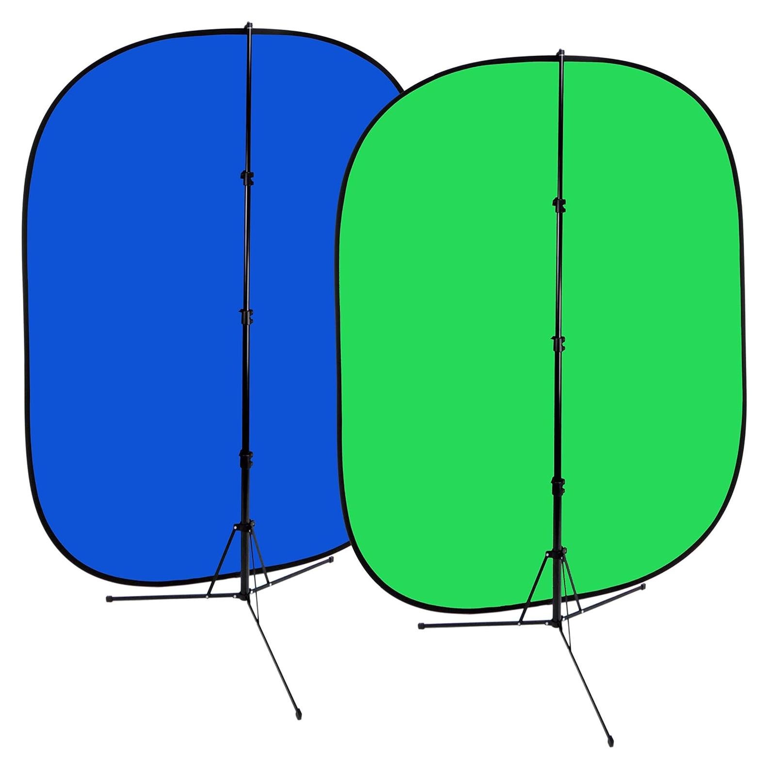 Fondo Colapsable Fotodiox 1,52x2,13m Verde y Azul 2-en-1