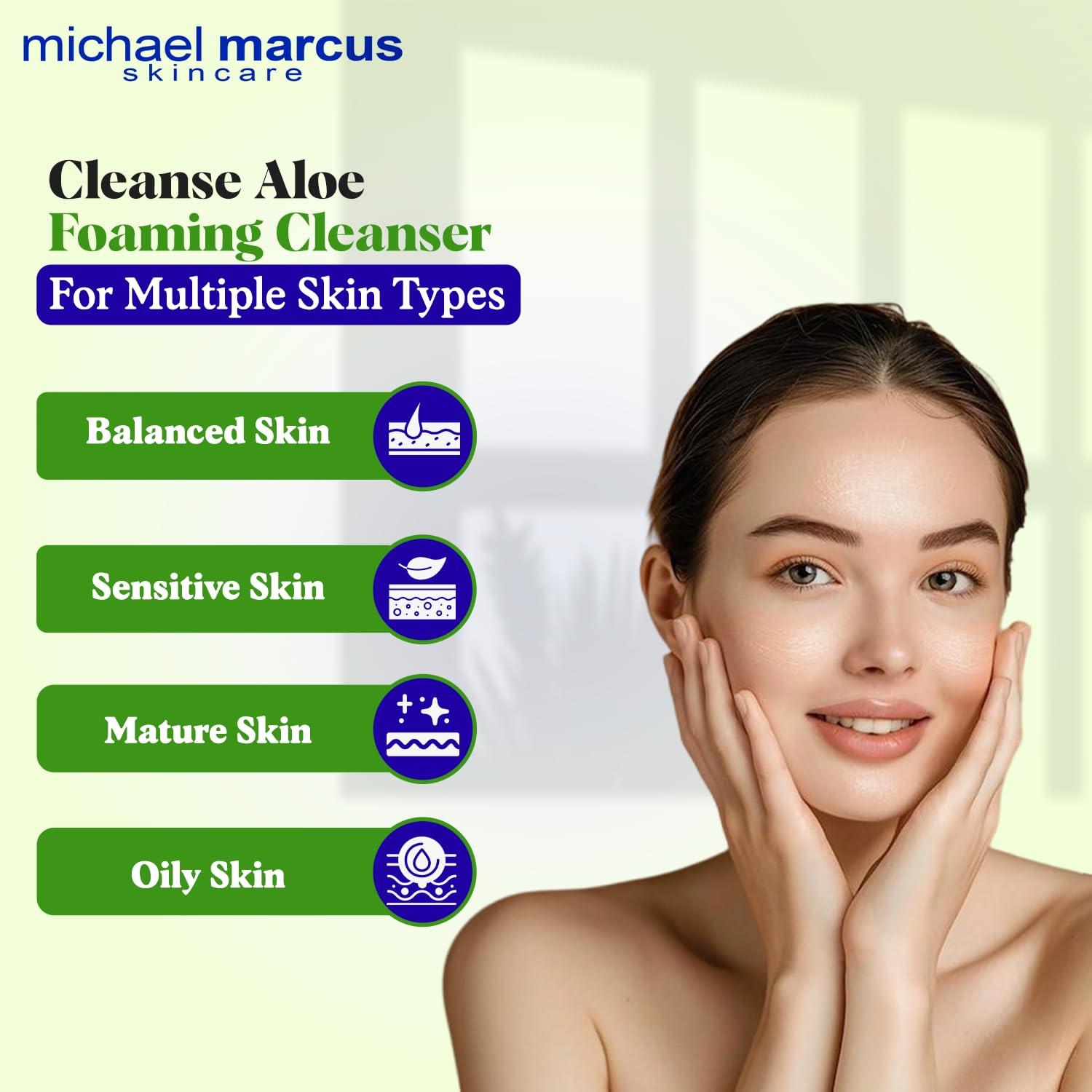 Limpiador Facial Espumoso Michael Marcus Aloe 118 ml - Hidratante