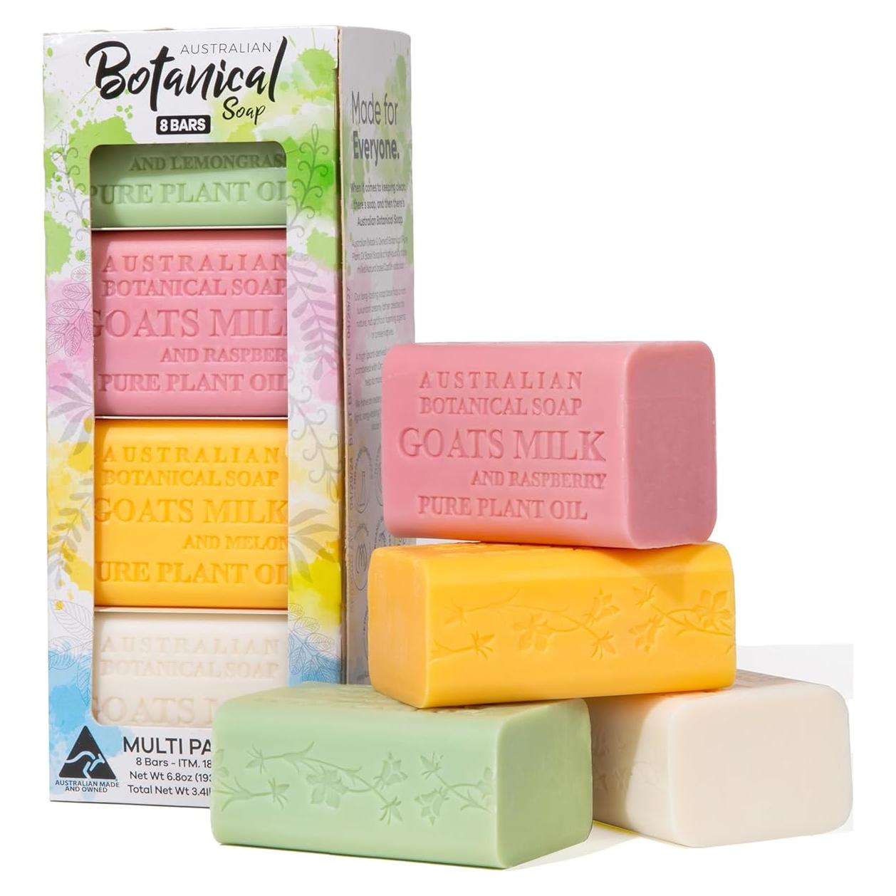 Jabones de Leche de Cabra Botánicos Australianos - 192 g x 8
