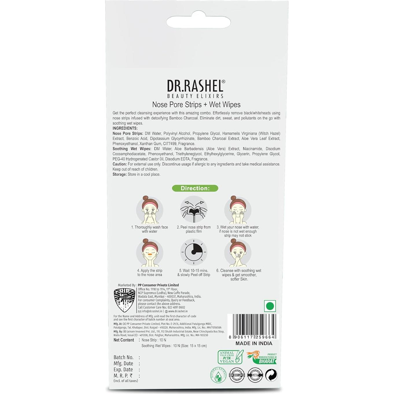 Tiras de Pore de Carbón DR.Rashel para Nariz - 20 PCS