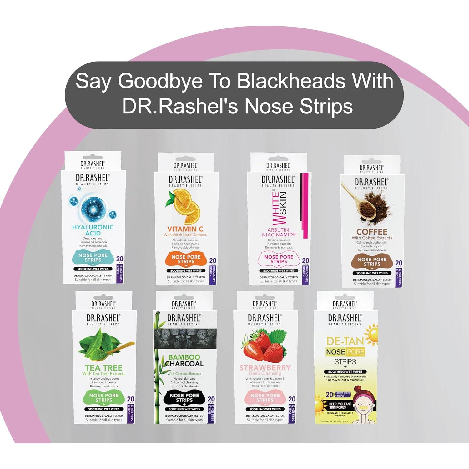 Tiras de Pore de Carbón DR.Rashel para Nariz - 20 PCS