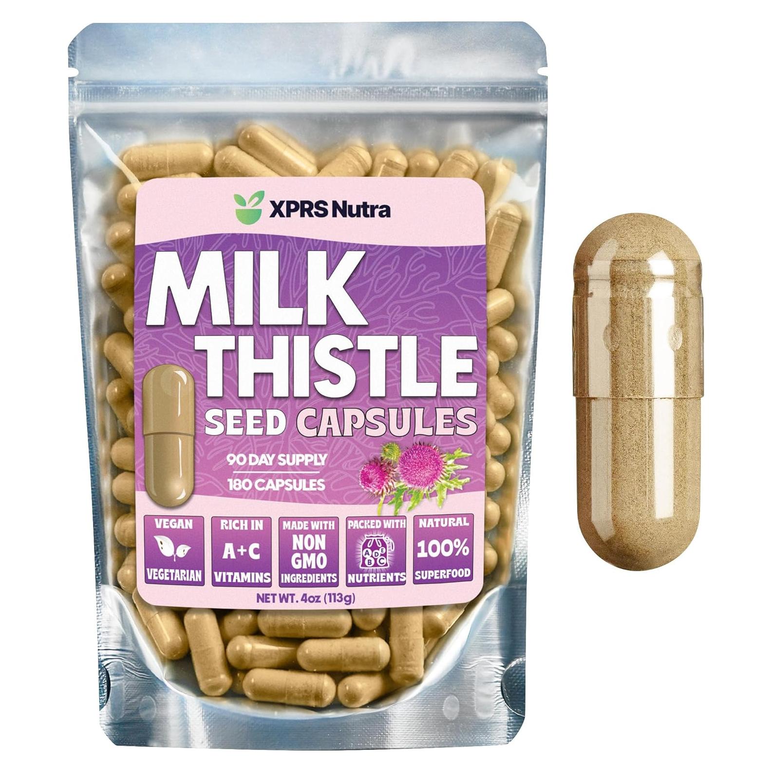 Cápsulas de Cardo Mariano XPRS Nutra 1000 mg - 180 Unidades