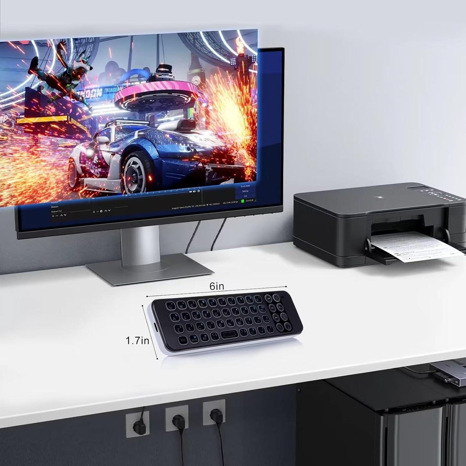 Teclado Mini Bluetooth iPazzPort Retroiluminado QWERTY 15.7 cm