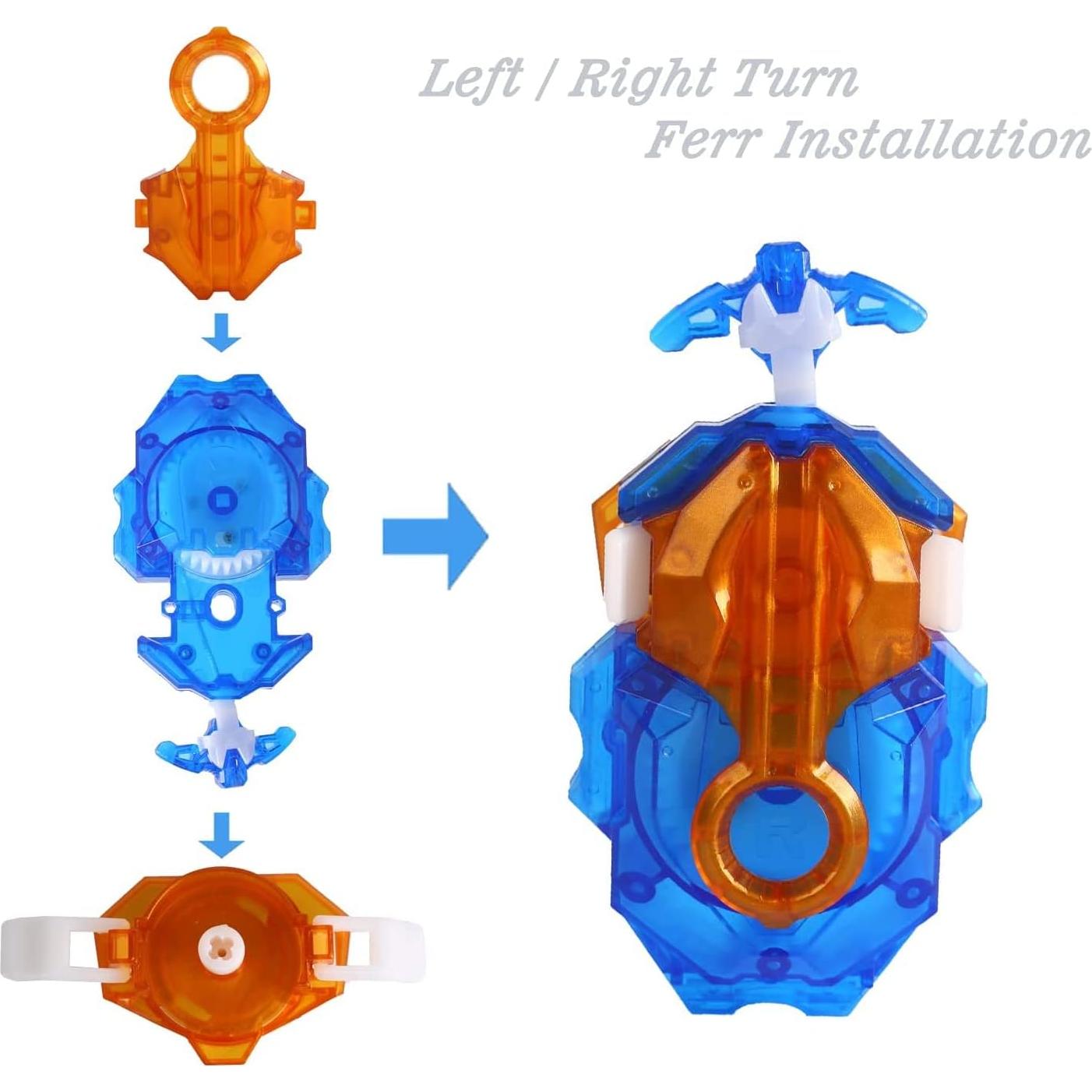 Lanzador Bidireccional Battling Tops B-184 Azul - Compatible Bey Burst