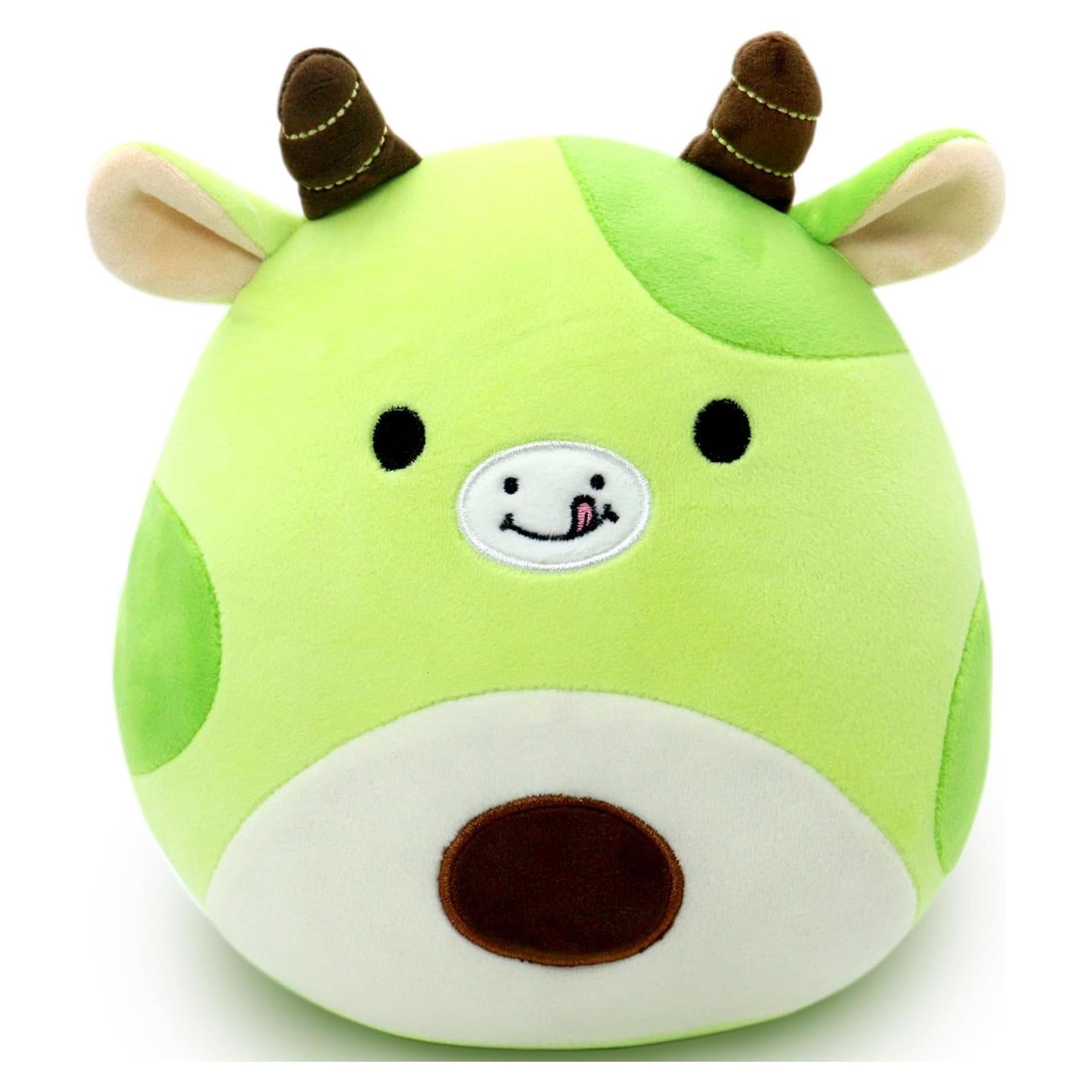 Almohada de Peluche Vaca Aguacate Gudisi 20 cm Verde