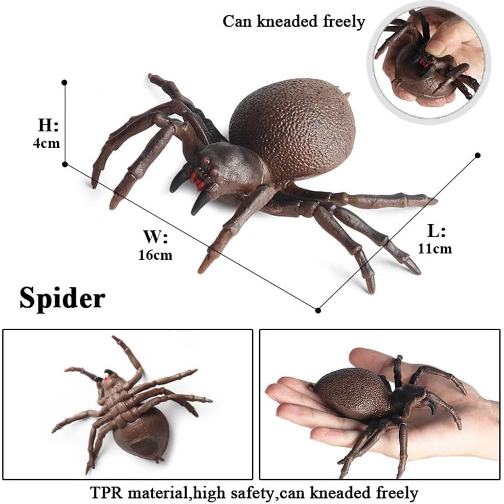 Figuras de Insectos de Goma RCOMG - Araña, Escorpión y Ciempiés