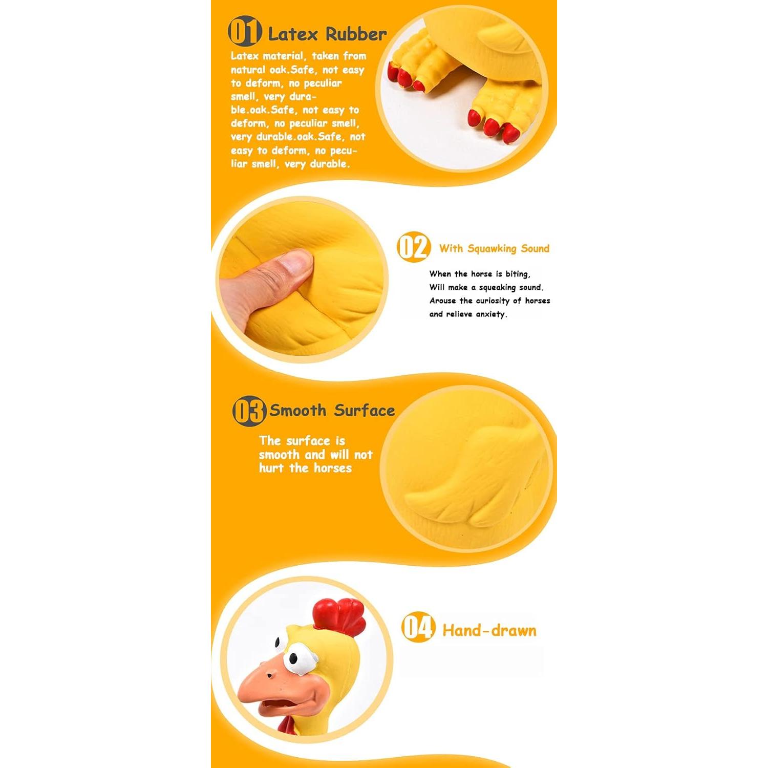 Juguete para Caballos LONG RIVER Pollo de Goma 28x8cm