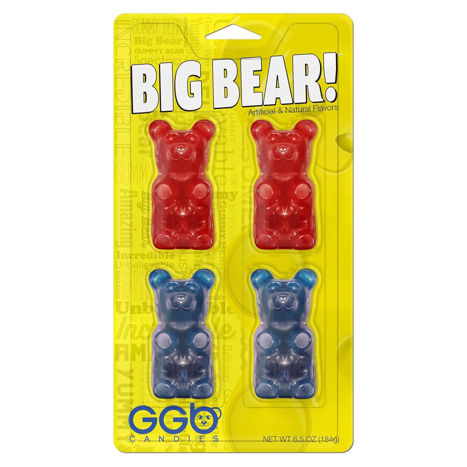 Paquete de 4 Ositos de Goma GGB Dulces Cereza y Frambuesa