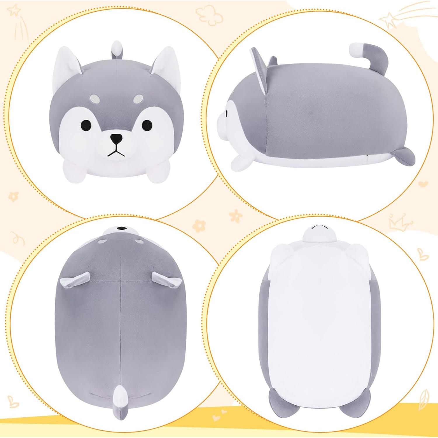 Peluche Husky Achwishap 34.8 cm Suave y Kawaii