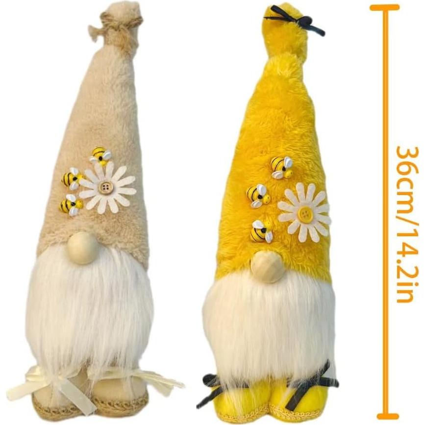 Gnomos de Abeja Amarillos 25.4 cm - Decoración de Verano