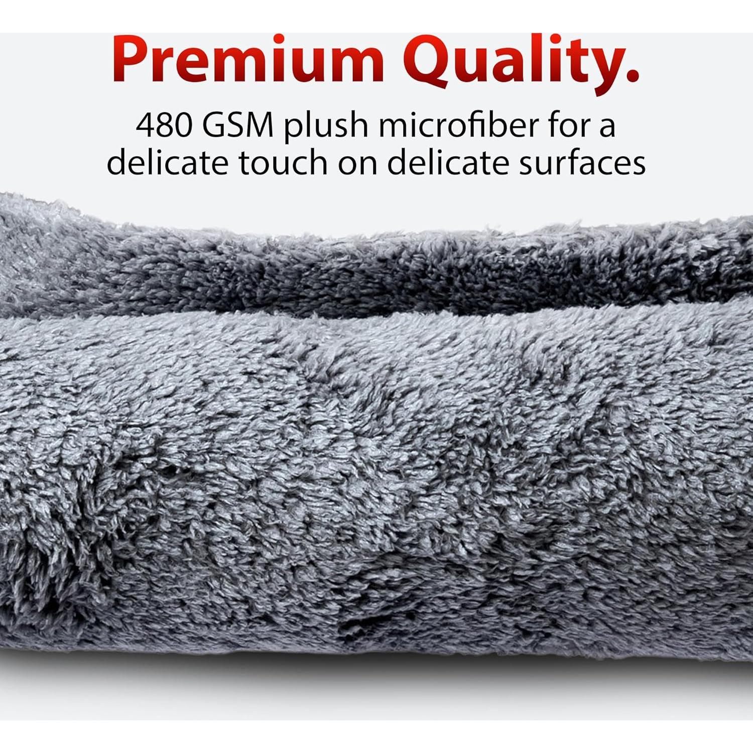 Toalla de Microfibra Adam's Gris 6 Unidades 40.64x40.64cm