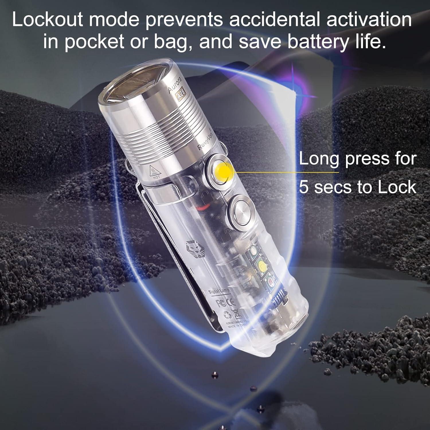 Linterna EDC RovyVon Aurora A28 USB-C 1000 Lúmenes 850mAh