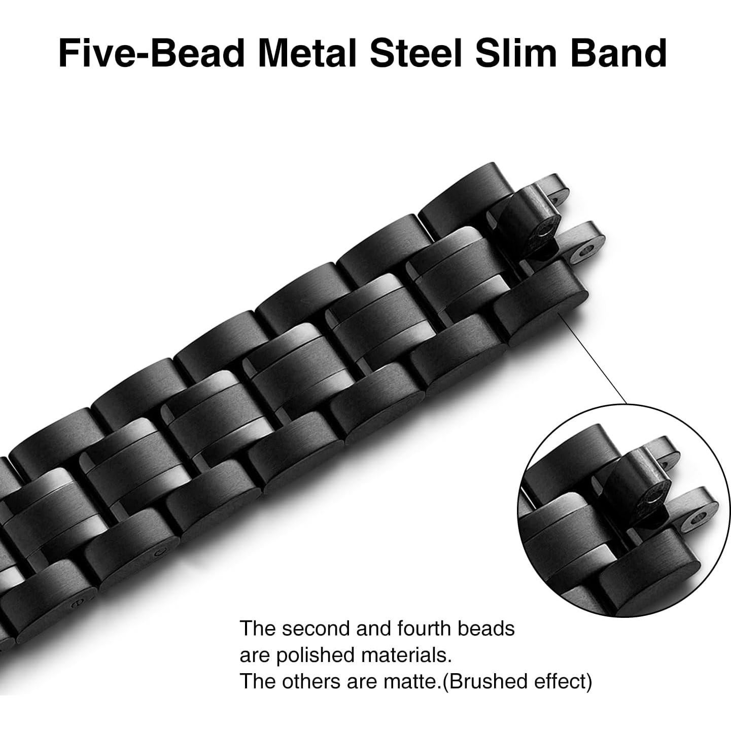 Banda de Reemplazo Delgada STIROLL para Apple Watch 38-42mm Negra