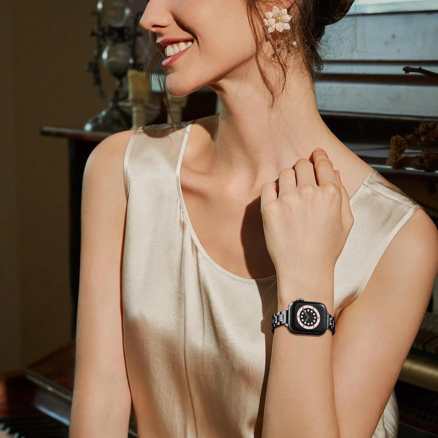 Banda de Reemplazo Delgada STIROLL para Apple Watch 38-42mm Negra