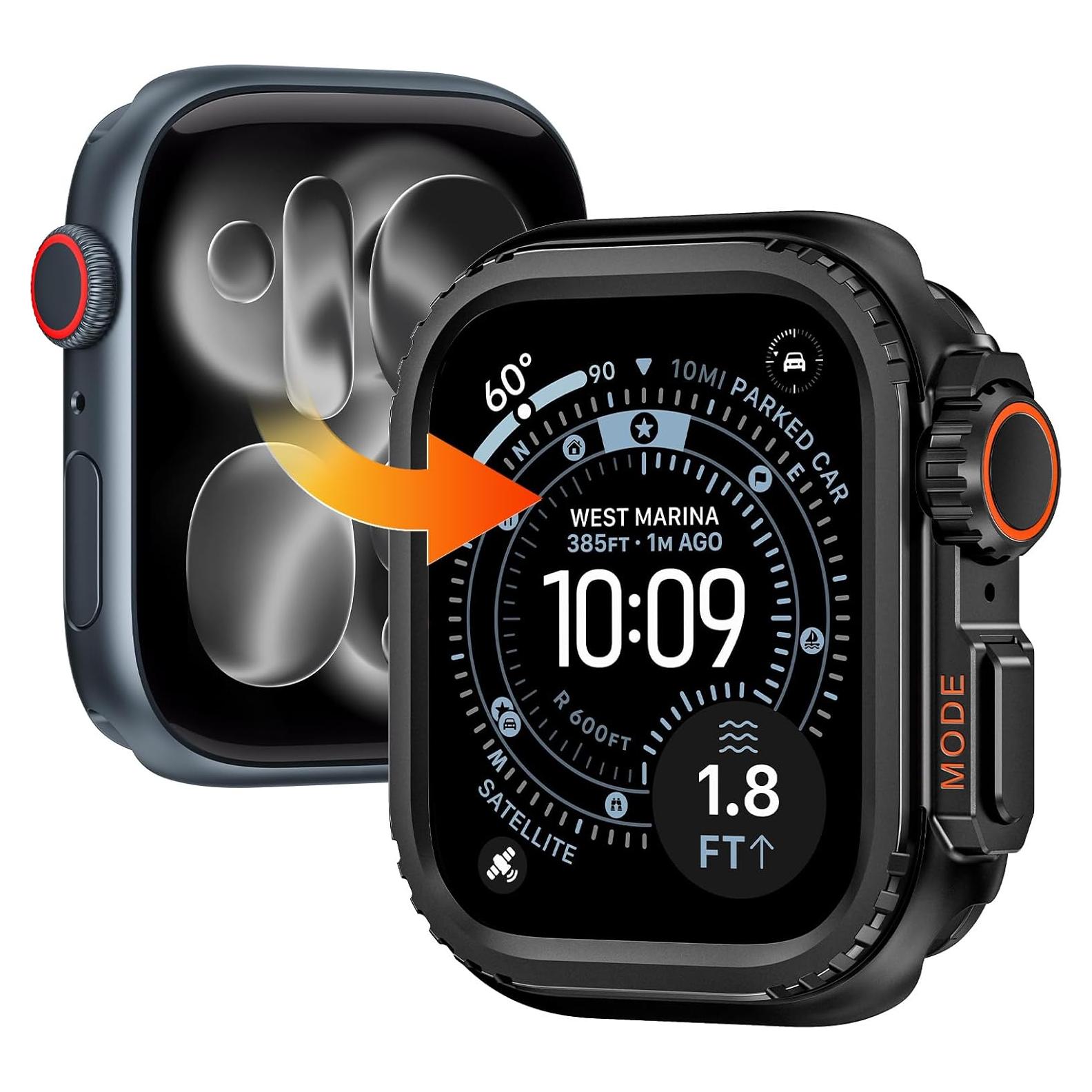 Funda Bumper de Aluminio Goton para Apple Watch 42mm Negra