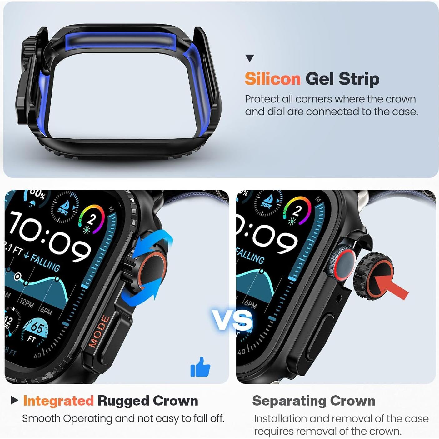 Funda Bumper de Aluminio Goton para Apple Watch 42mm Negra