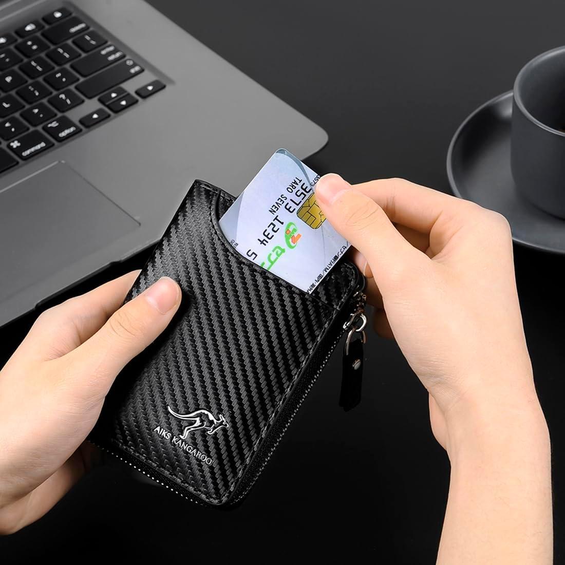 Billetera para hombres JIANK con bloqueo RFID y cremallera