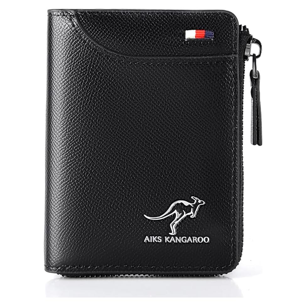 Cartera para hombres JIANK con bloqueo RFID y cremallera