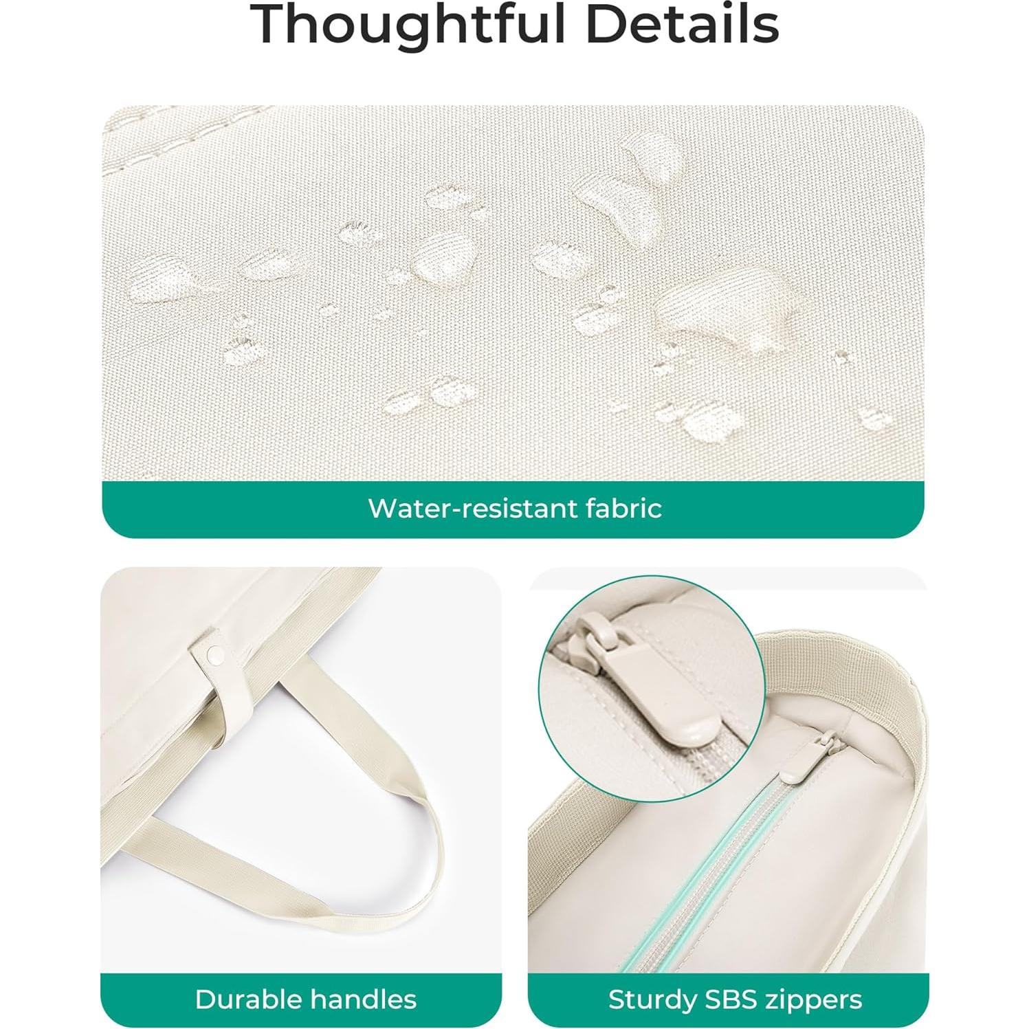 Bolsa Tote Plegable BAGSMART para Mujeres 42x15x36 cm Beige