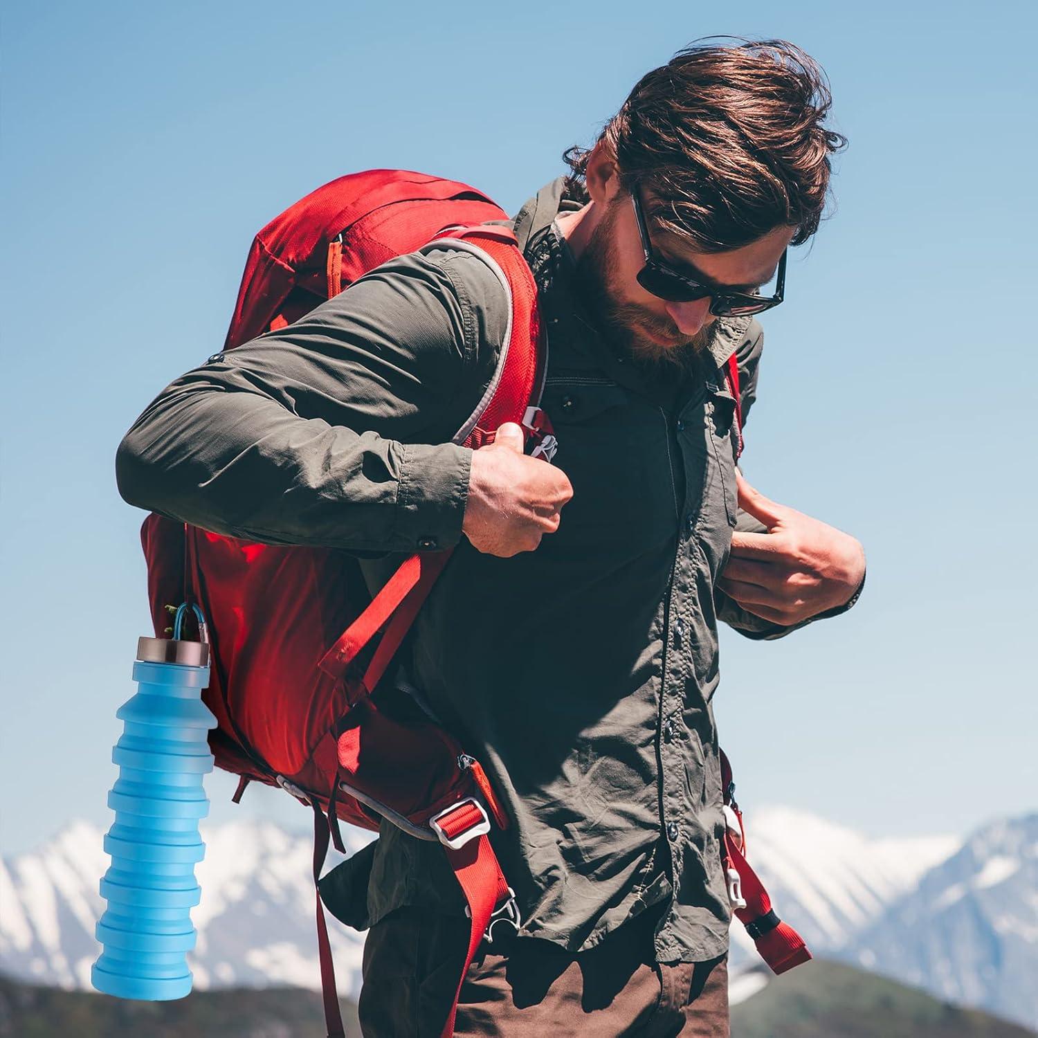 Botellas de Agua Plegables Tessco 4 Pack 550 ml Silicona