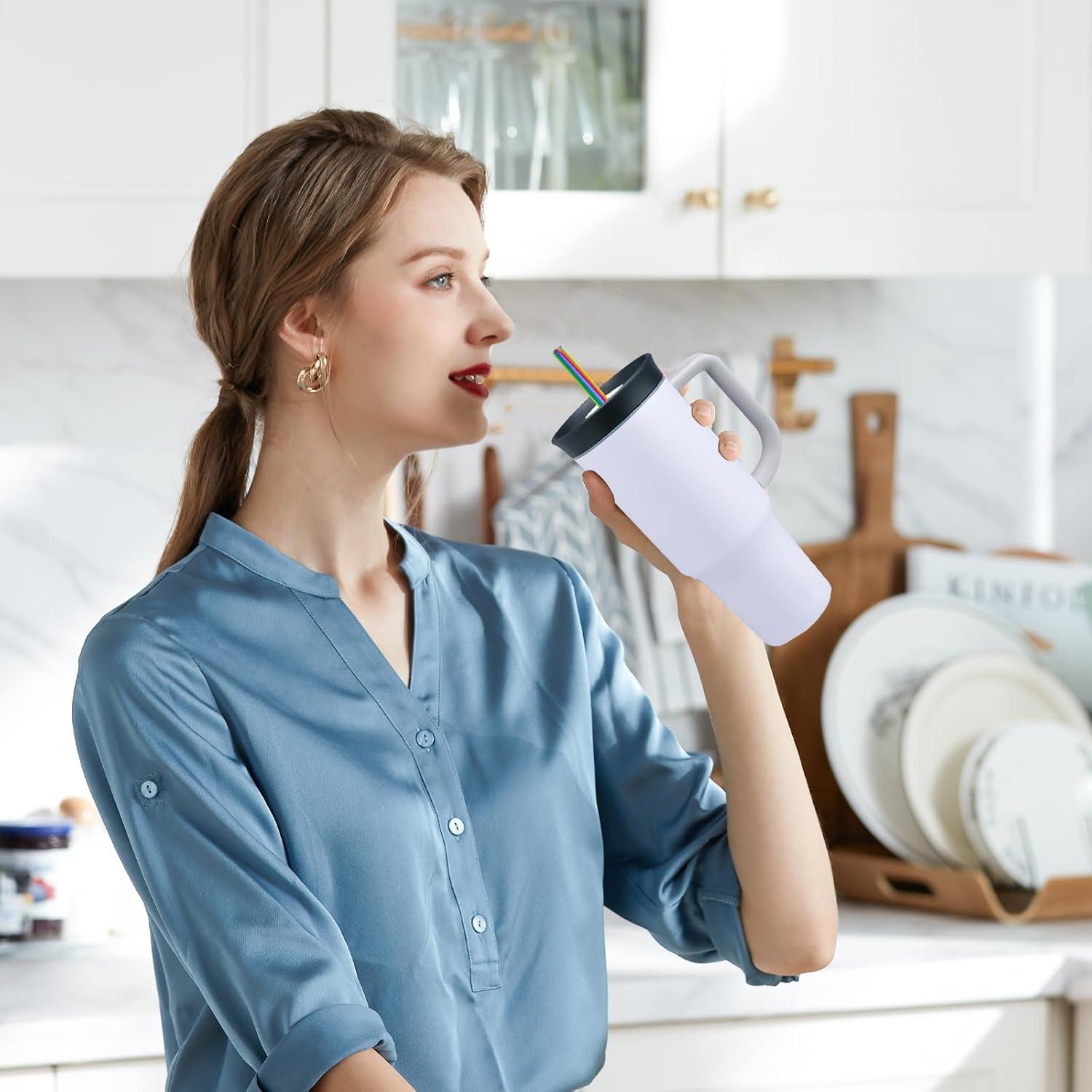 Popotes de Acero Inoxidable Taladad para Owala 40oz - 6 Piezas