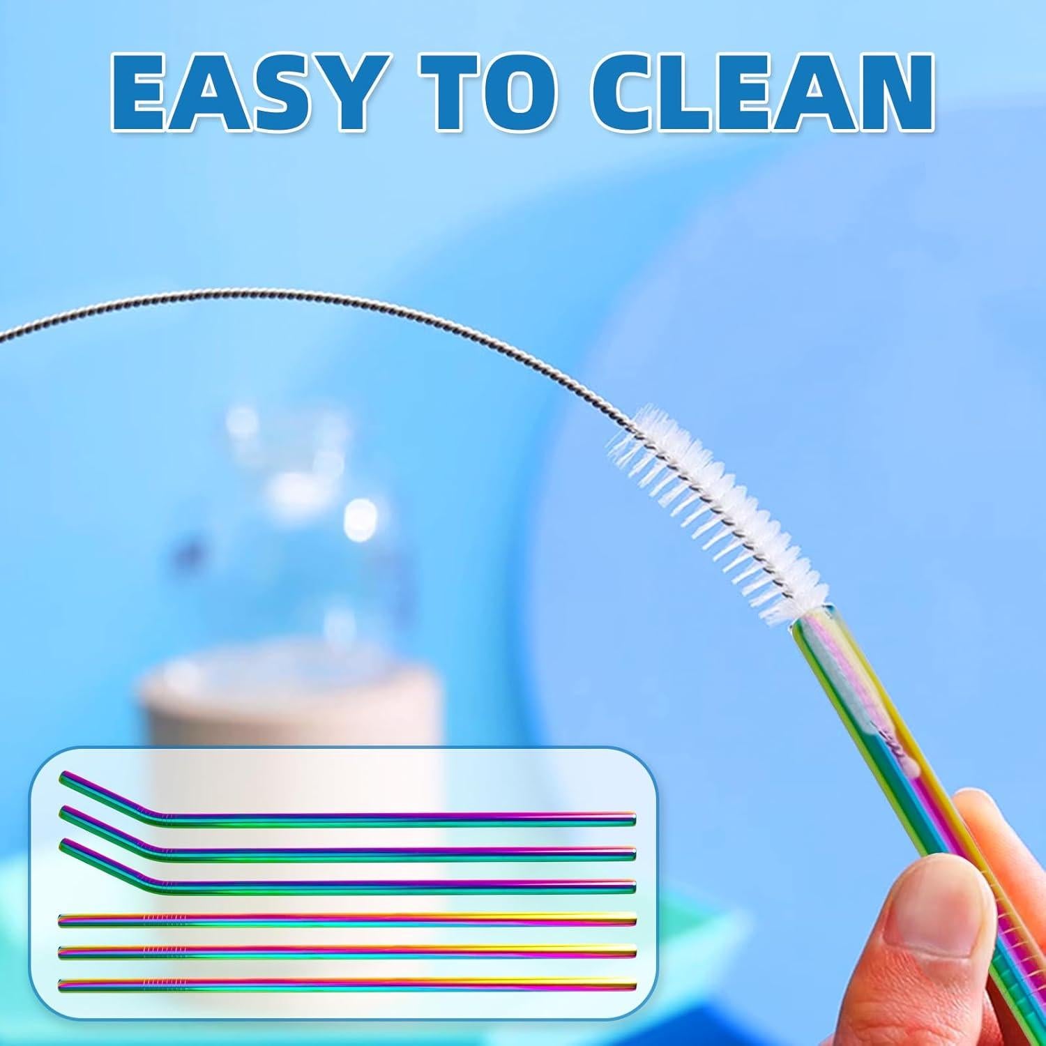 Popotes de Acero Inoxidable Taladad para Owala 40oz - 6 Piezas