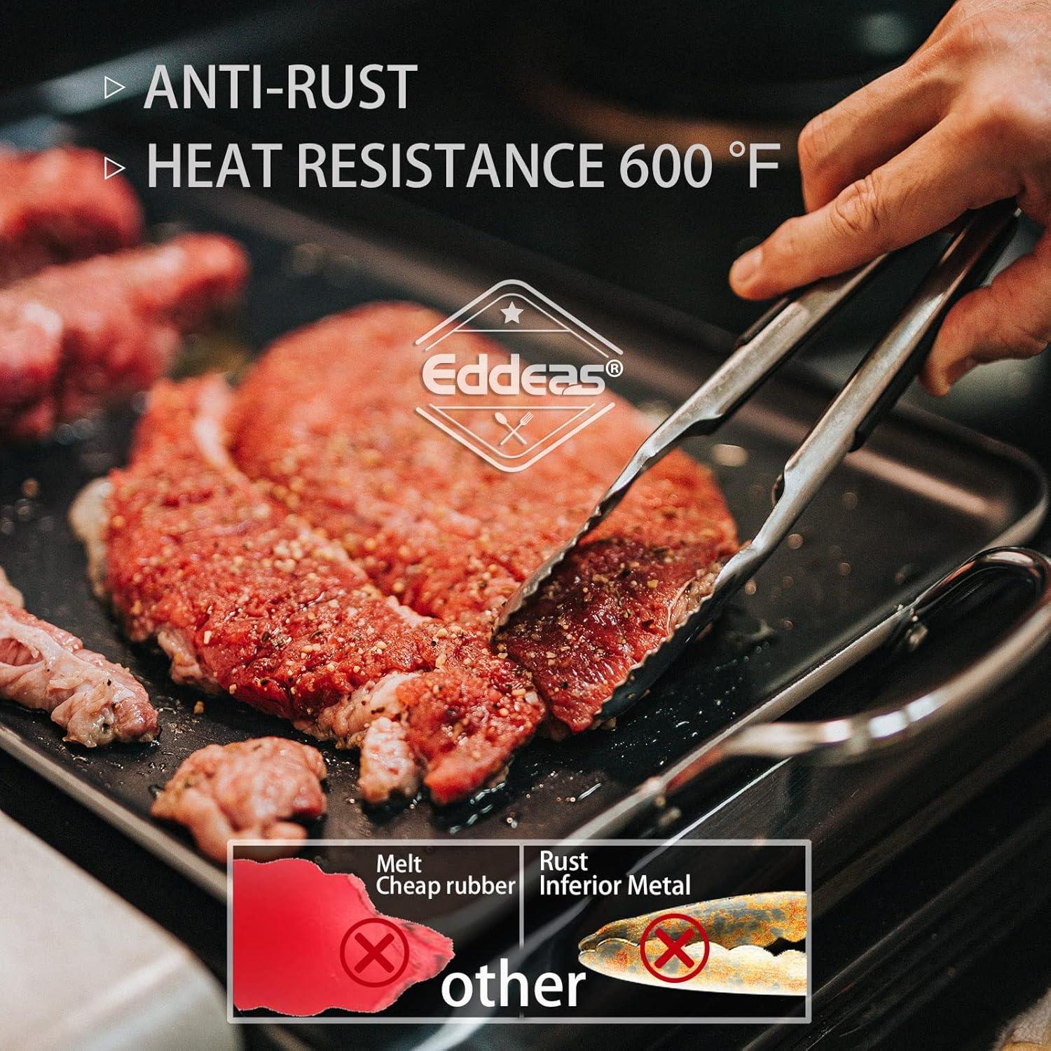 Pinzas de Cocina Eddeas Acero Inoxidable 3 Pcs 17.78-30.48 cm