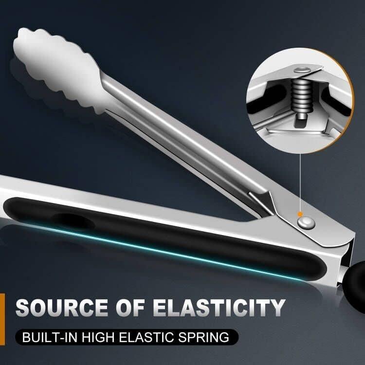 Pinzas de Cocina Eddeas Acero Inoxidable 3 Pcs 17.78-30.48 cm