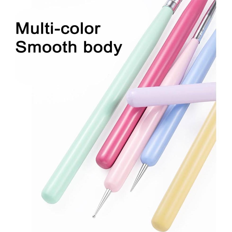 Set de Pinceles para Arte de Uñas 6 Piezas Gembityful