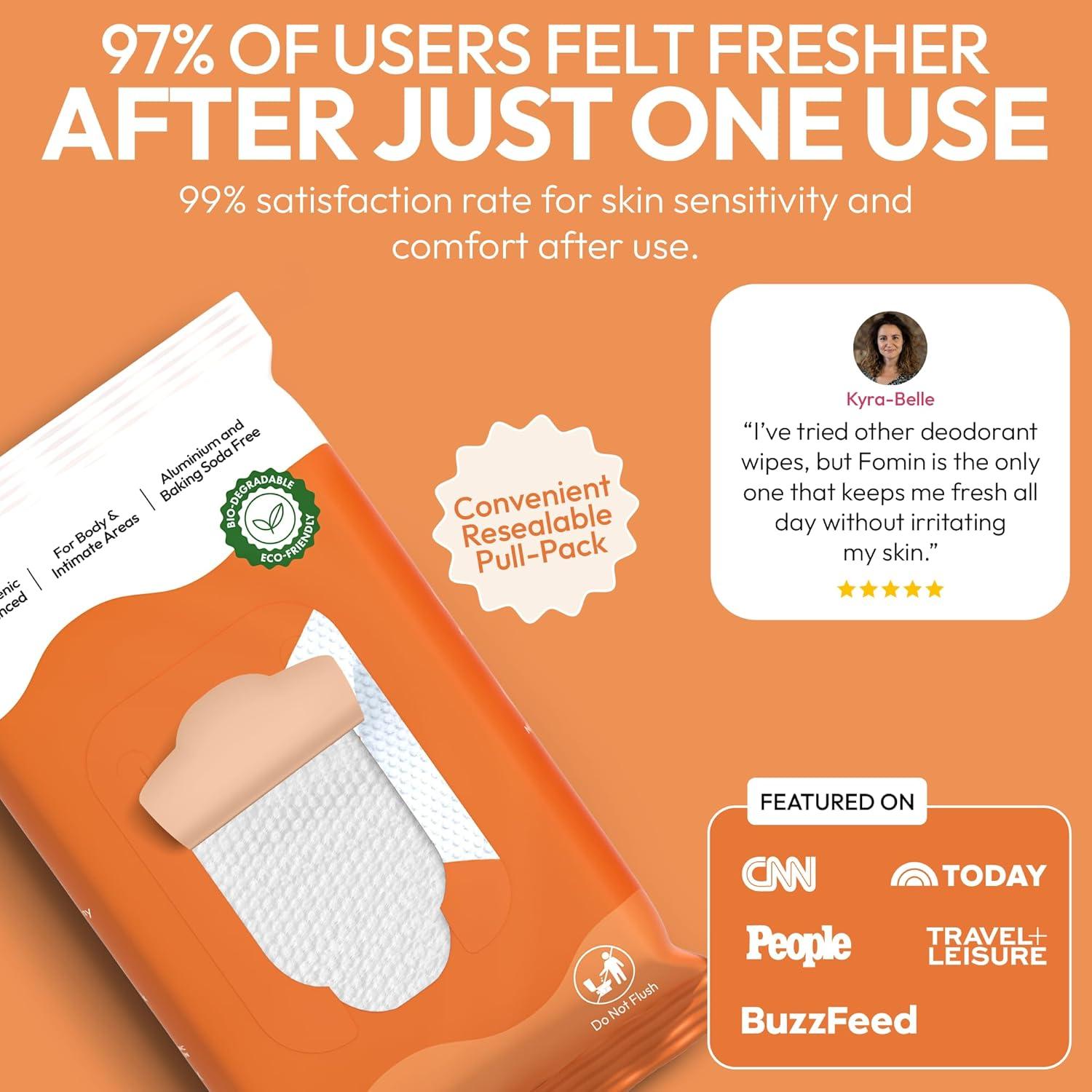 Toallitas Desodorantes FOMIN Armonía Cítrica 30 Unidades