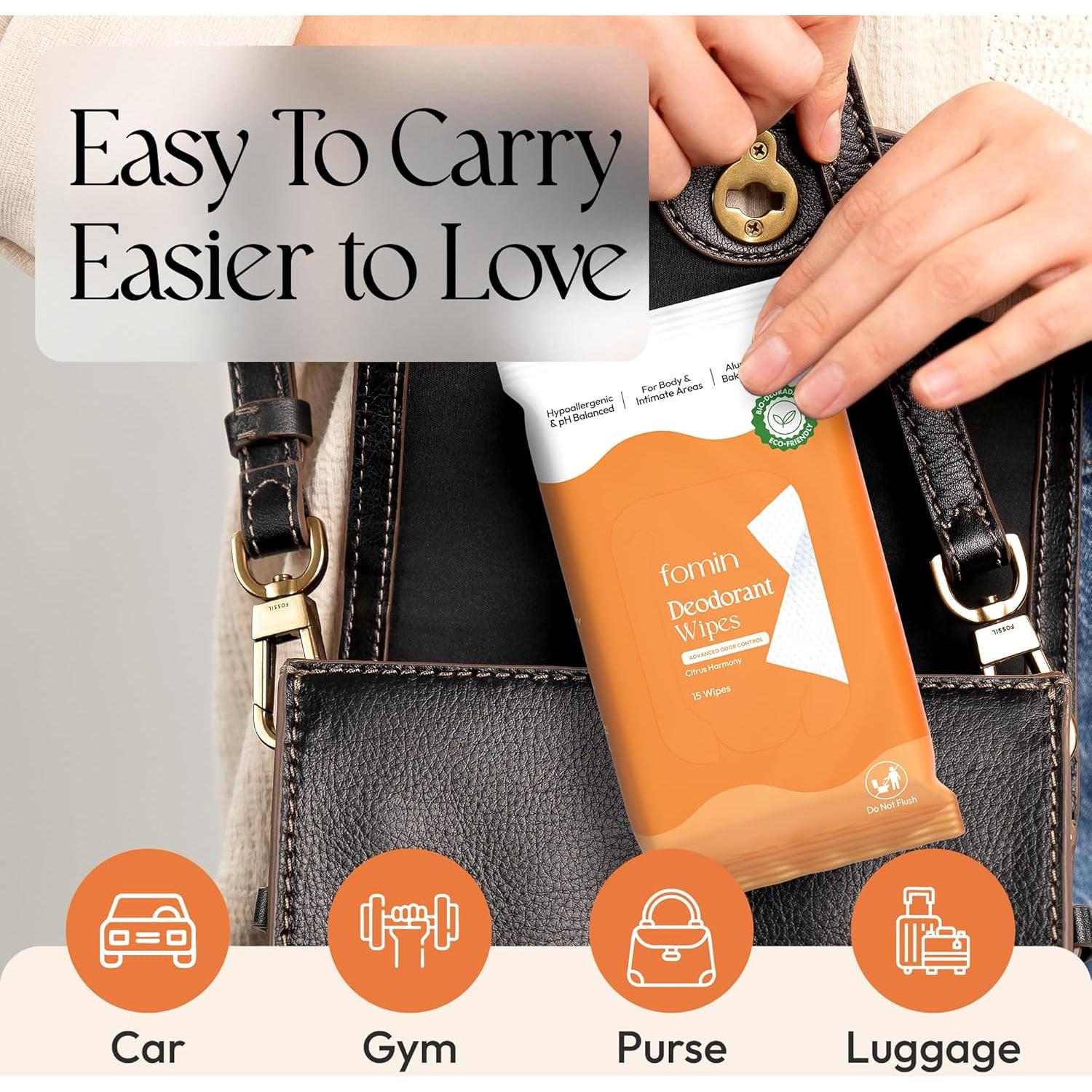 Toallitas Desodorantes FOMIN Armonía Cítrica 30 Unidades